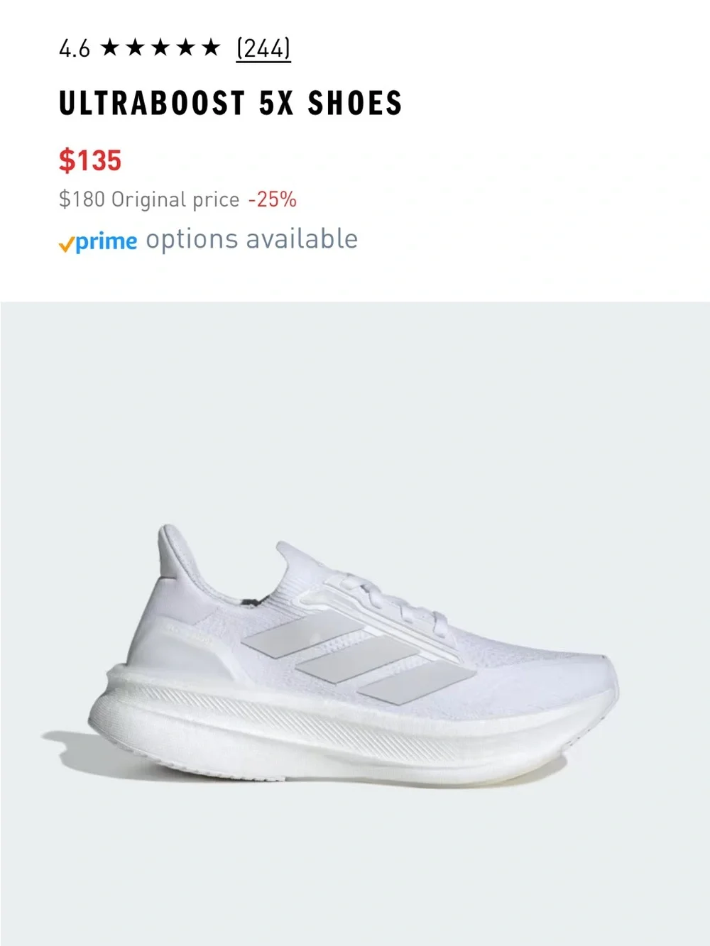 adidas Ultraboost 5 W Knit Running Shoe